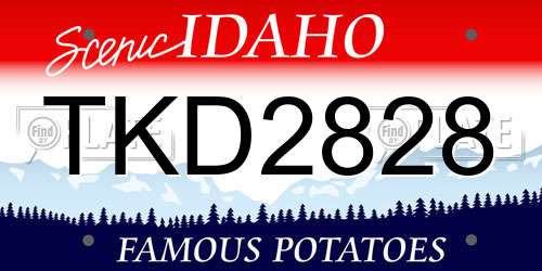 TKD2828 Idaho License Plate