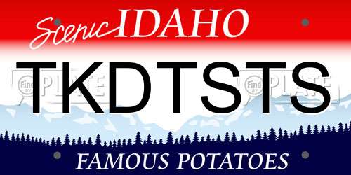 TKDTSTS Idaho License Plate