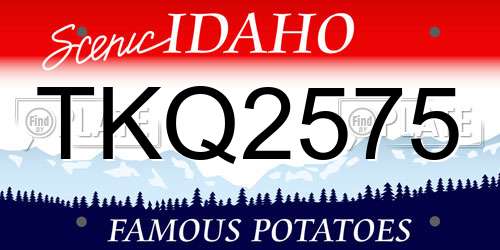 TKQ2575 Idaho License Plate