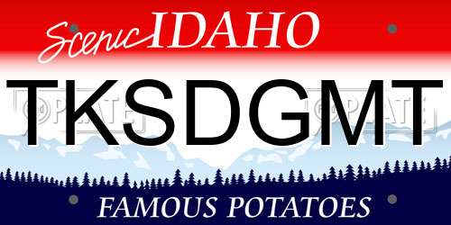 TKSDGMT Idaho License Plate