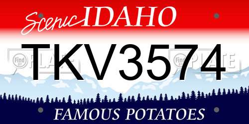TKV3574 Idaho License Plate