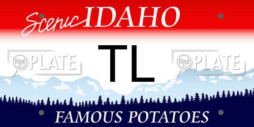 TL Idaho License Plate