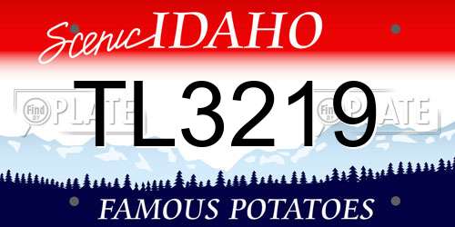 TL3219 Idaho License Plate
