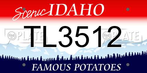 TL3512 Idaho License Plate