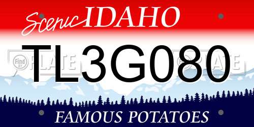 TL3G080 Idaho License Plate