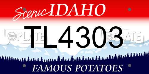 TL4303 Idaho License Plate