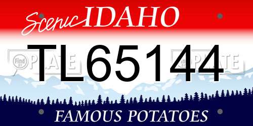 TL65144 Idaho License Plate