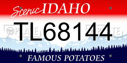 TL68144 Idaho License Plate