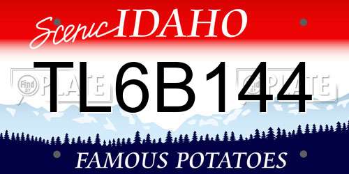 TL6B144 Idaho License Plate