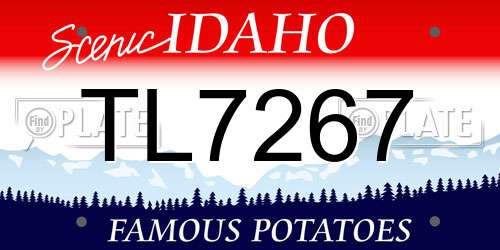 TL7267 Idaho License Plate
