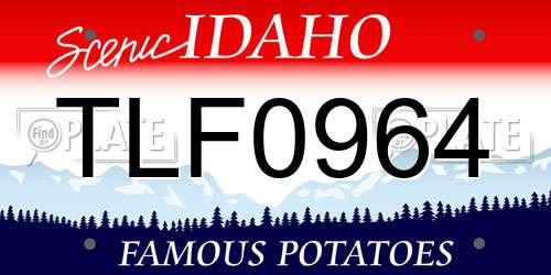 TLF0964 Idaho License Plate