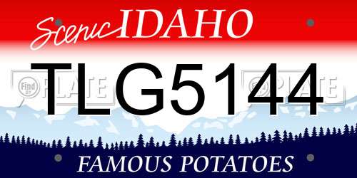 TLG5144 Idaho License Plate