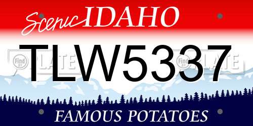 TLW5337 Idaho License Plate