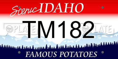 TM182 Idaho License Plate