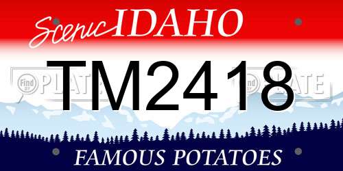 TM2418 Idaho License Plate