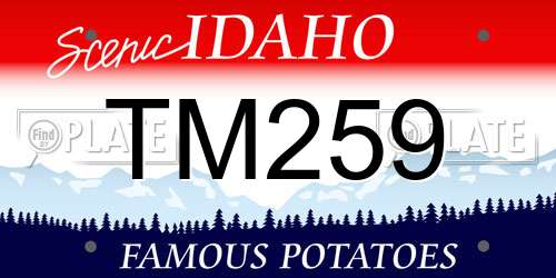 TM259 Idaho License Plate