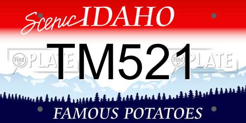 TM521 Idaho License Plate