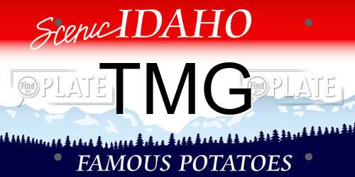 TMG Idaho License Plate