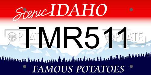 TMR511 Idaho License Plate