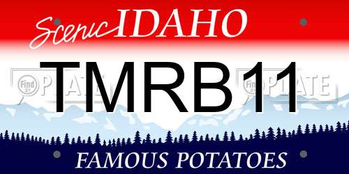 TMRB11 Idaho License Plate