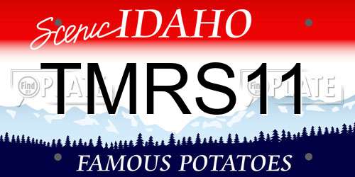 TMRS11 Idaho License Plate