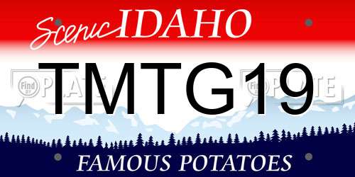 TMTG19 Idaho License Plate