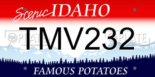 TMV232 Idaho License Plate