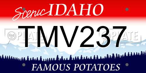 TMV237 Idaho License Plate