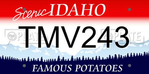TMV243 Idaho License Plate