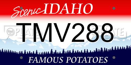 TMV288 Idaho License Plate