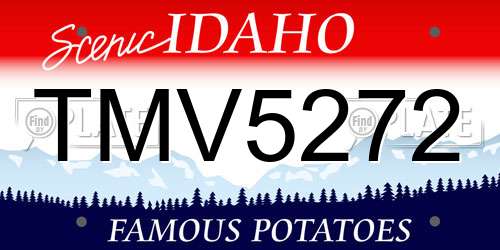 TMV5272 Idaho License Plate