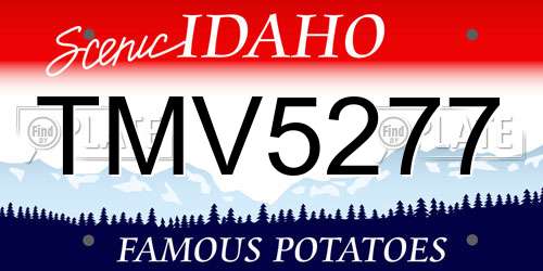 TMV5277 Idaho License Plate