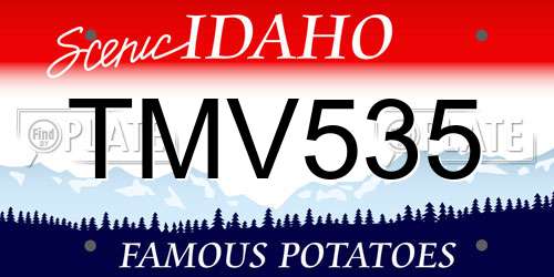 TMV535 Idaho License Plate