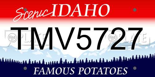 TMV5727 Idaho License Plate