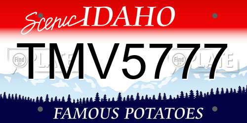 TMV5777 Idaho License Plate