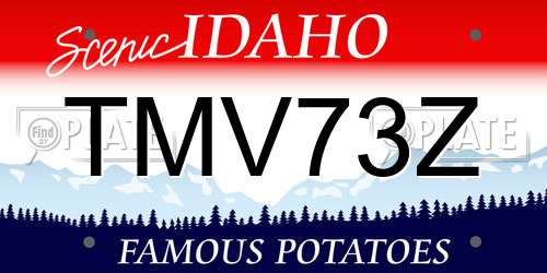 TMV73Z Idaho License Plate