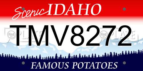 TMV8272 Idaho License Plate