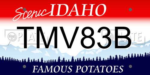 TMV83B Idaho License Plate