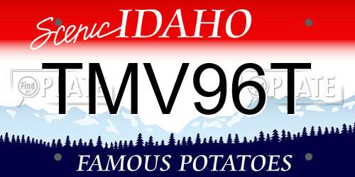 TMV96T Idaho License Plate
