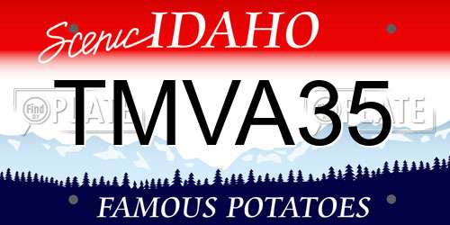 TMVA35 Idaho License Plate