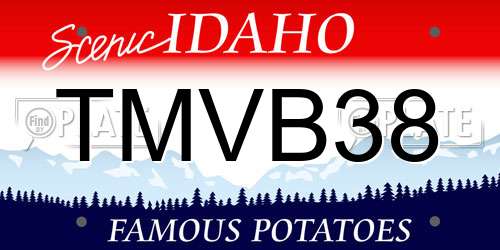 TMVB38 Idaho License Plate