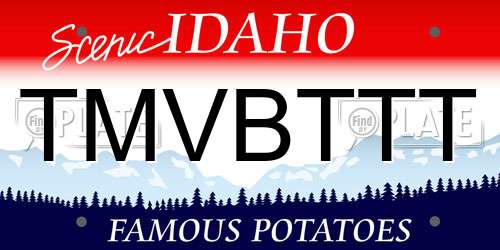 TMVBTTT Idaho License Plate