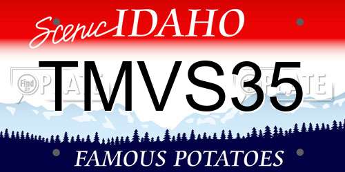 TMVS35 Idaho License Plate