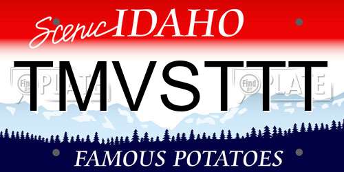 TMVSTTT Idaho License Plate