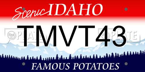 TMVT43 Idaho License Plate
