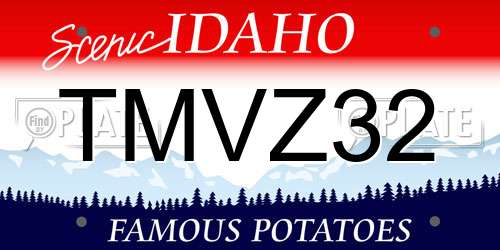 TMVZ32 Idaho License Plate