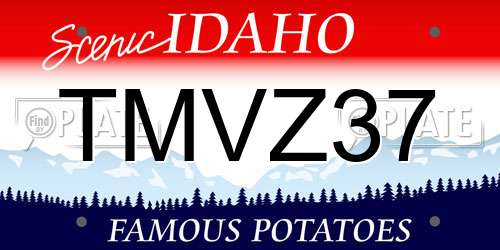 TMVZ37 Idaho License Plate
