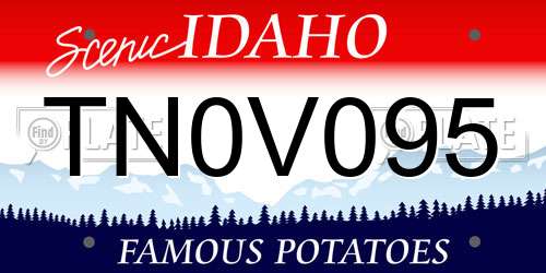 TN0V095 Idaho License Plate