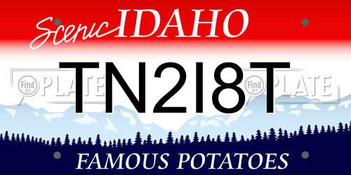 TN2I8T Idaho License Plate