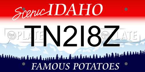 TN2I8Z Idaho License Plate